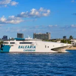 Balearia Ferry Against Caribbean Skyline