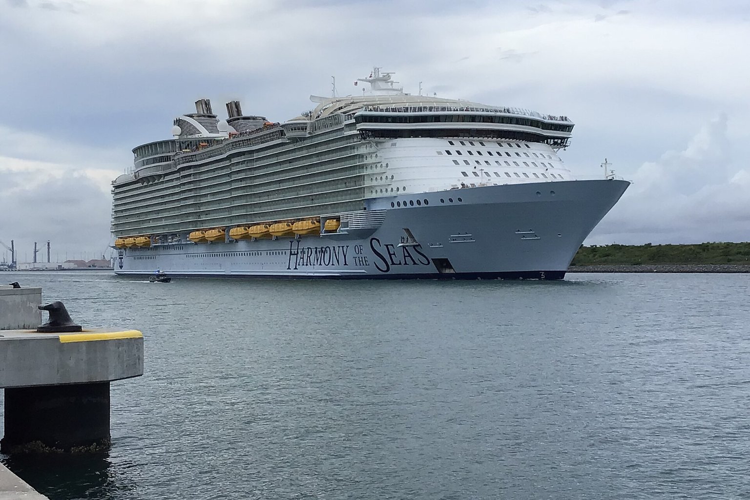 Harmony of the Seas cruise ship departing Port Canaveral