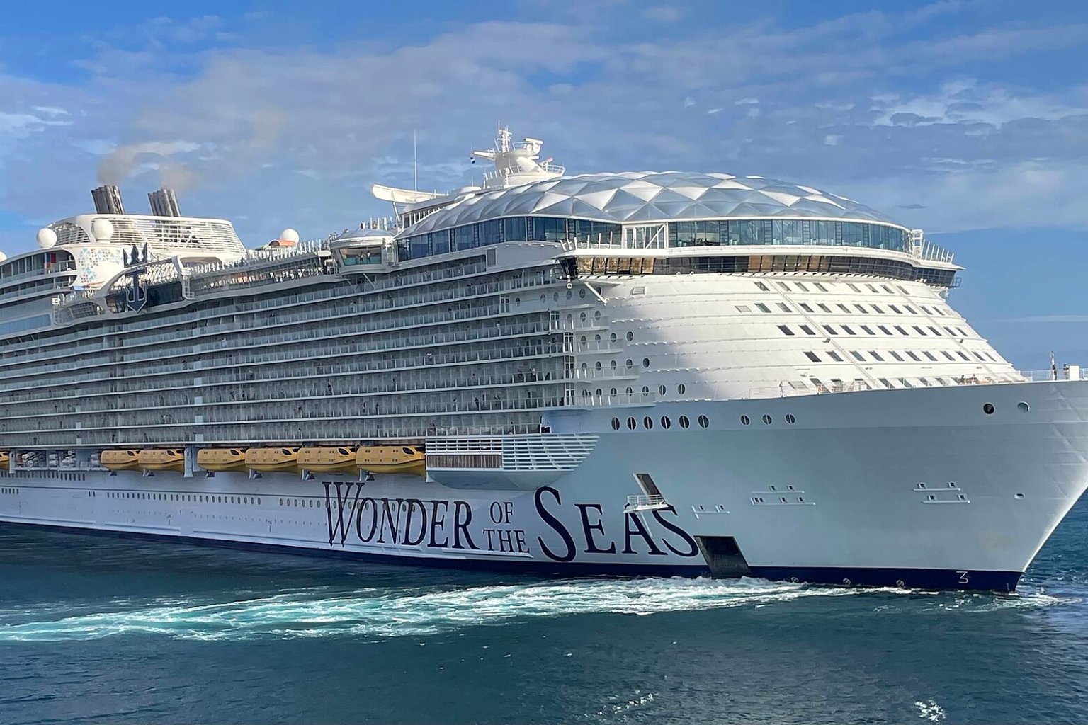 Wonder of the Seas cruise ship at sea
